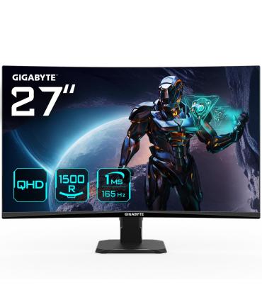 GIGABYTE GS27QC 27" Monitor de Juego Curvo QHD - 2560 x 1440, 1500R, 165Hz, 1ms, 250 cd m², FreeSync Premium, HDR Ready, HDMI