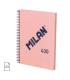 CUADERNO A5 CON ESPIRAL Y TAPA DURA, 80 HOJAS BLANCAS DE 95 GR/M, COLECCIN 430 SINCE 1918, ROSA MILAN 57151E80P