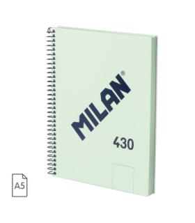 CUADERNO A5 CON ESPIRAL Y TAPA DURA, 80 HOJAS BLANCAS DE 95 GR/M, COLECCIN 430 SINCE 1918, VERDE MILAN 57151E80GR