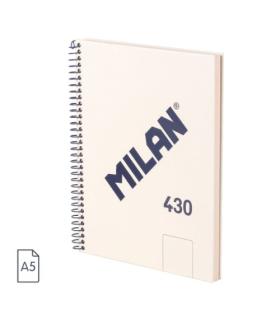 CUADERNO A5 CON ESPIRAL Y TAPA DURA, 80 HOJAS BLANCAS DE 95 GR/M, COLECCIN 430 SINCE 1918, BEIGE MILAN 57151E80BG