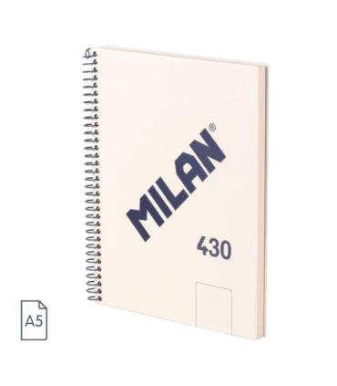 CUADERNO A5 CON ESPIRAL Y TAPA DURA, 80 HOJAS BLANCAS DE 95 GR/M, COLECCIN 430 SINCE 1918, BEIGE MILAN 57151E80BG