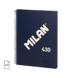 CUADERNO A4 CON ESPIRAL Y TAPA DURA, 80 HOJAS BLANCAS DE 95 GR/M, COLECCIN 430 SINCE 1918, AZUL MILAN 57141E80B