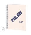 CUADERNO A4 CON ESPIRAL Y TAPA DURA, 80 HOJAS BLANCAS DE 95 GR/M, COLECCIN 430 SINCE 1918, BEIGE MILAN 57141E80BG