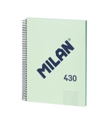 LIBRETA CON ESPIRAL, PAPEL CUADRICULADO, 80 HOJAS A4, SERIE 1918, VERDE MILAN 57143E80GR