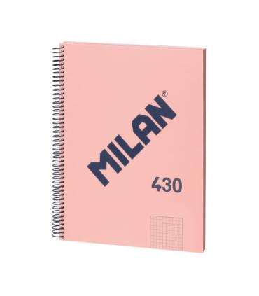 LIBRETA CON ESPIRAL, PAPEL CUADRICULADO, 80 HOJAS A4, SERIE 1918, ROSA MILAN 57143E80P