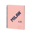 LIBRETA CON ESPIRAL, PAPEL CUADRICULADO, 80 HOJAS A4, SERIE 1918, ROSA MILAN 57143E80P