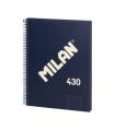 LIBRETA CON ESPIRAL, PAPEL CUADRICULADO, 80 HOJAS A4, SERIE 1918, AZUL MILAN 57143E80B