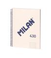 LIBRETA CON ESPIRAL, PAPEL CUADRICULADO, 80 HOJAS A4, SERIE 1918, BEIGE MILAN 57143E80BG