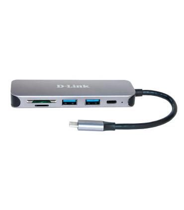 D-Link DUB-2325 base para portátil y replicador de puertos USB Tipo C Gris