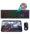 Hiditec Teclado Mecánico GK400 + Ratón Gaming Blitz + Alfombrilla T-Fenix