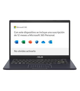 ASUS E410MA-EK1945 - Portátil 14" Full HD (Celeron N4020, 4GB RAM, 256GB SSD, UHD Graphics 600, Sin Sistema Operativo) Azul