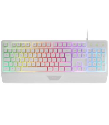 Teclado Gaming SemiMecnico Mars Gaming MK124/ Blanco