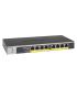 NETGEAR GS108LP No administrado Gigabit Ethernet (10 100 1000) Energía sobre Ethernet (PoE) 1U Negro, Gris