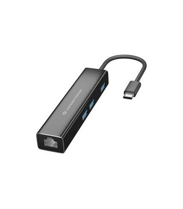 Conceptronic DONN07B base para portátil y replicador de puertos USB 3.2 Gen 1 (3.1 Gen 1) Type-C Negro