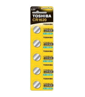 Pack de 5 Pilas de Botn Toshiba CR1620/ 3V