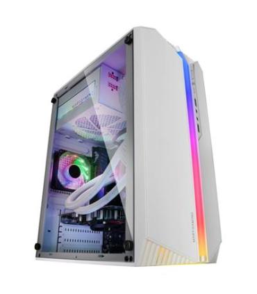 Caja Microatx Gaming Mars Gaming Mc-s1 White Frontal Argb Ventilador Traser Frgb Ventana Lateral Sin Fuente De Alimentacion