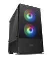 Caja Microatx Gaming Mars Gaming Mcz Black Frontal Mesh Con 2xventilador Rgb Ventana Lateral Total Usb3.0 + Usb 2.0 Sin Fuent