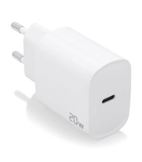 AISENS Cargador USB-C PD3.0 1 Puerto 1xUSB-C 20W, Blanco