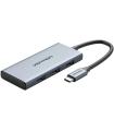 Docking USB Tipo-C Vention TOOHB/ 1xHDMI/ 3xUSB/ 1xLector Tarjetas SD Y MicroSD/ Gris