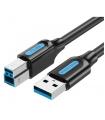 Cable USB 3.0 Vention COOBF/ USB Tipo-B Macho - USB Macho/ 5Gbps/ 1m/ Negro