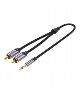 Cable Estreo Vention BCNBJ/ Jack 3.5 Macho - 2x RCA Macho/ 5m/ Gris