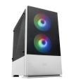 Caja Microatx Gaming Mars Gaming Mcz White Frontal Mesh Con 2xventilador Rgb Ventana Lateral Total Usb3.0 + Usb 2.0 Sin Fuent