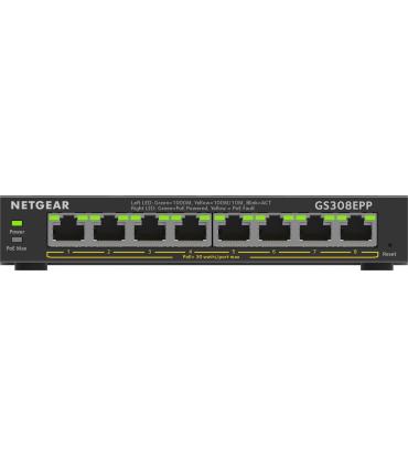 NETGEAR 8-Port Gigabit Ethernet High-Power PoE+ Plus Switch (GS308EPP) Gestionado L2 L3 Gigabit Ethernet (10 100 1000) Energía