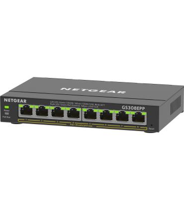 NETGEAR 8-Port Gigabit Ethernet High-Power PoE+ Plus Switch (GS308EPP) Gestionado L2 L3 Gigabit Ethernet (10 100 1000) Energía