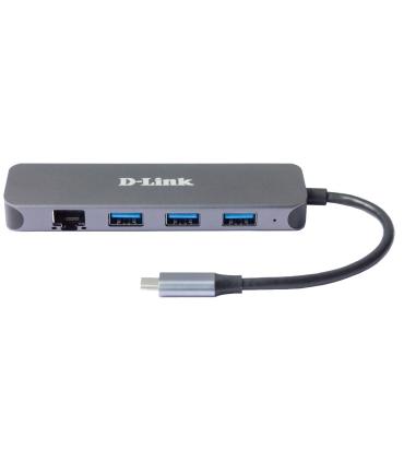 D-Link DUB-2334 base para portátil y replicador de puertos Alámbrico USB Tipo C Gris