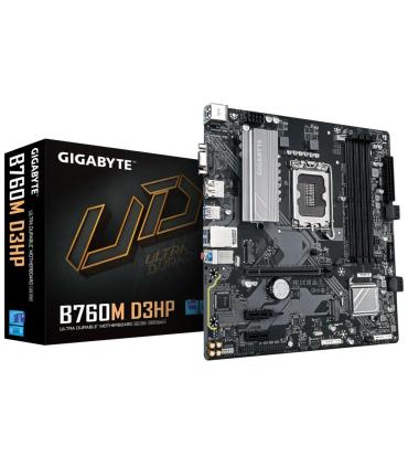 GIGABYTE B760M D3HP DDR4 - Compatible con CPUs Intel Core de 14ª generación, VRM Digital 4+1+1 fases, hasta 5333MHz DDR4 (OC),