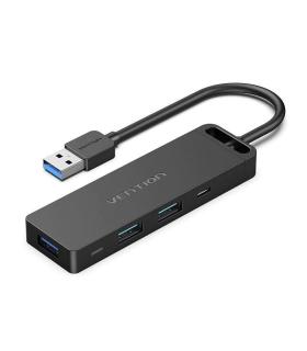 Docking USB 3.0 Vention CHVBB/ 3xUSB/ 1xMicroUSB PD/ 1xLector Tarjetas/ Negro