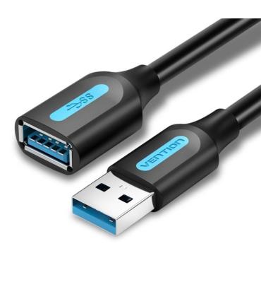 Cable Alargador USB 3.0 Vention CBHBH/ USB Macho - USB Hembra/ 5Gbps/ 2m/ Negro