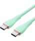 Cable USB 2.0 Tipo-C Vention TAWGH/ USB Tipo-C Macho - USB Tipo-C Macho/ Hasta 100W/ 480Mbps/ 2m/ Verde