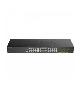 Switch Semigestionable D-link Dgs-1250-28x/e 24p Giga + 4p 10g Sfp+ Capacidad De Switching 120gbps