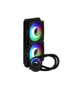 Sistema De Refrigeracion Liquida Aerocool Mirage L240 Black 2x12cm Infinity Mirror Rgb-a (adressable) Tpd 400w Para Procesado