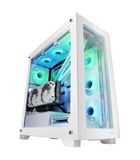 Caja E-atx Torre Gaming Mars Gaming Mcxpw Blanca Doble Cristal Templado Pci Verticales Capacidad Xxl