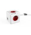 PowerCube Ext 2USB Red 1.5m 4 Outlet - PowerCube Ext 2USB Red 1.5m 4 Outlet