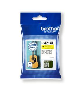 Brother LC-421XLY cartucho de tinta 1 pieza(s) Original Alto rendimiento (XL) Amarillo