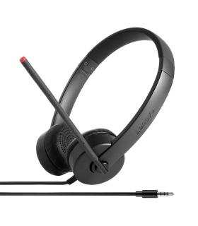 Lenovo Stereo Analog Auriculares Alámbrico Diadema Oficina Centro de llamadas Negro