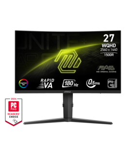 MSI MONITOR MAG 275CQRF QD E2. 27\". CURVO 1500R. 2560X1440. 180HZ. NEGRO