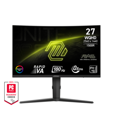 MSI MONITOR MAG 275CQRF QD E2. 27\". CURVO 1500R. 2560X1440. 180HZ. NEGRO