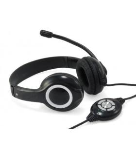 Conceptronic CCHATSTARU2B auricular y casco Auriculares Alámbrico Diadema Llamadas Música USB tipo A Negro, Rojo