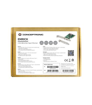 Conceptronic EMRICK08G tarjeta y adaptador de interfaz Interno USB 3.2 Gen 2 (3.1 Gen 2)