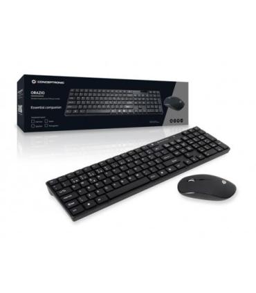 Conceptronic Orazio teclado Ratón incluido Hogar RF inalámbrico AZERTY Portugués Negro