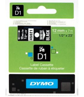 CINTA ROTULADORA D1 12MMX7M BLANCO/NEGRO DYMO S0720610