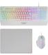 Teclado y Raton (Pack) Juego Membrana Ratn ptico MARS GAMING 4T MCP124WES USB Teclado numrico Blanco