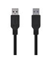 AISENS Cable USB 3.0, Tipo A/M-A/M, Negro, 2.0m