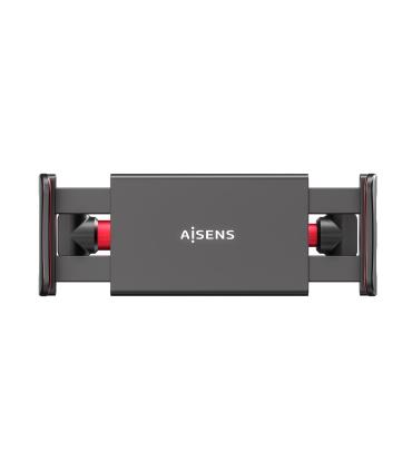 AISENS Soporte Coche Ajustable (1 Pivote) Para Reposacabezas Para Telefono   Tablet, Rojo