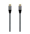 AISENS – USB 3.2 Gen2x2 Aluminum Cable 20Gbps 8K@30Hz 5A 100W E-Mark, Type USB-C/M-USB-C/M, Grey, 1.5 m