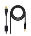 Nanocable 10.01.1203 cable USB USB 2.0 3 m USB A USB B Negro